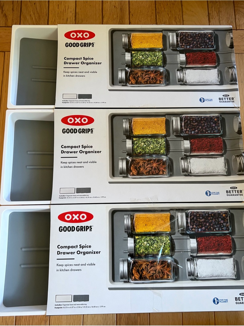 OXO Good Grips Compact Spice Drawer Organizer - Gray & White